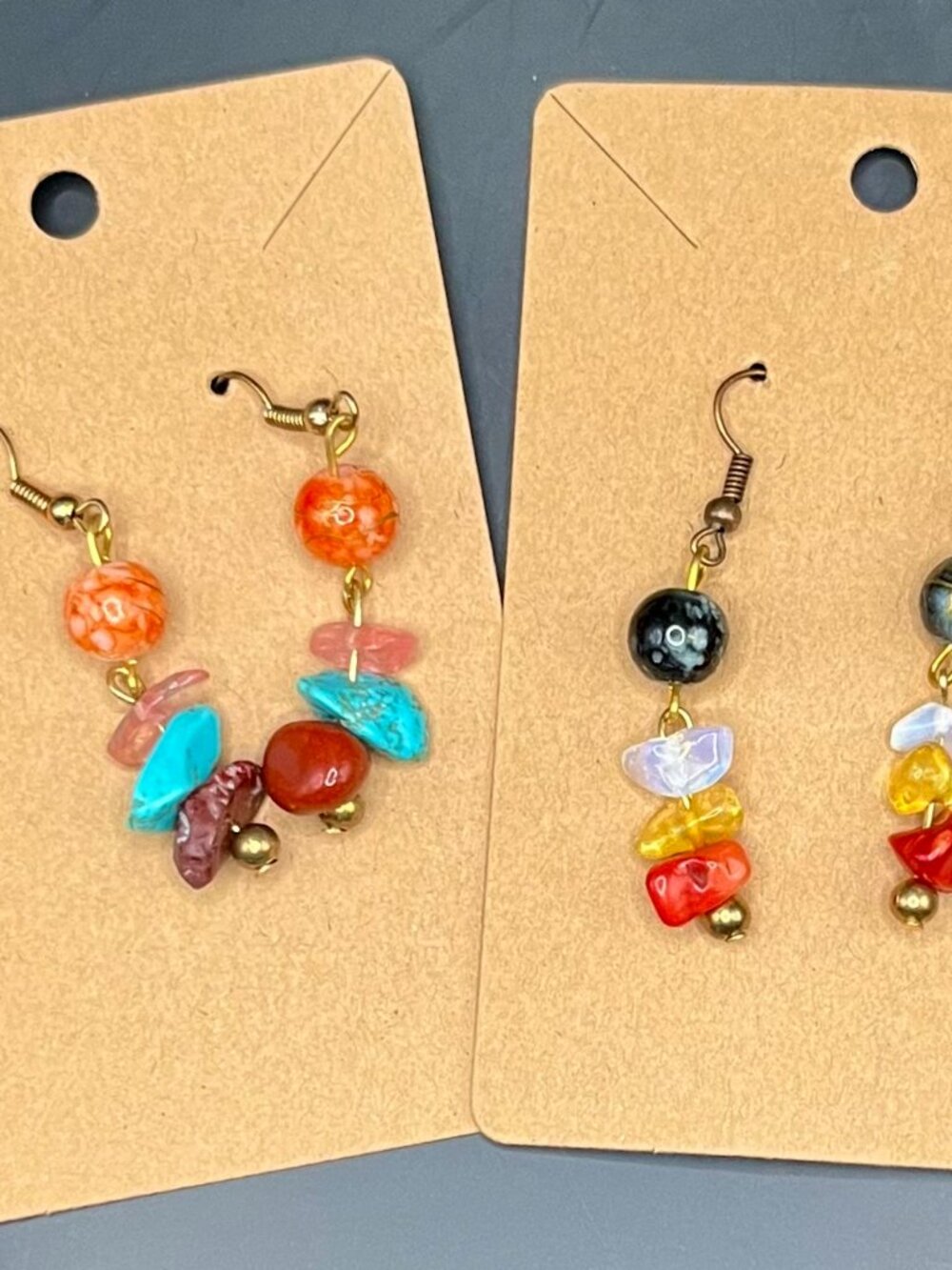 Crystal Earring Set #20 - Solar Eclipse Matrix - Scorpio Leo Taurus